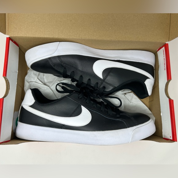 Nike Court Legacy SLP Black + White Leather Sneakers Mens Size 10.5 W/Shoebox - Picture 3 of 14
